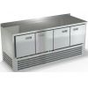 Стол холодильный, GN1/1, L1.97м, борт H50мм, 4 двери глухие, ножки, -2/+10С, нерж.сталь, дин.охл., агрегат нижний