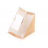 Коробка для сэндвича 130X130X70мм картон крафт