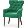 Кресло Байрон, мягкое, обивка ткань II категории зелёная