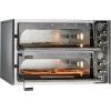 Печь для пиццы электрическая, подовая, 2 камеры  700х700х150мм, 8 пицц D350мм, электромех.управление, двери стекло, под камень