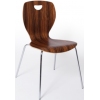 Стул, каркас хромированный, сиденье берёзовый шпон с HPL, цвет коричневый