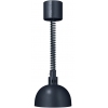 Лампа-мармит подвесная, абажур D279мм черный, шнур регулируемый черный, лампа прозрачная с отражающим покрытием