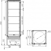 Шкаф кондитерский CARBOMA D4 VM 400-1 (R400C) (1015-0102 бежево-коричневый)