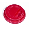 Крышка для стакана 200-250мл D 80мм пластик красный с носиком
