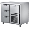 Стол холодильный, GN1/1, L0.86м, без борта, 4 ящика, ножки, +2/+12С, нерж.сталь, агрегат правый