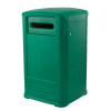 Контейнер для мусора L 54,4см w 51,6см h 104см 132л, пластик зеленый