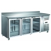 Стол холодильный, GN1/1, L1.80м, борт, 3 двери стекло, ножки, -2/+8С, нерж.сталь, дин.охл., агрегат справа