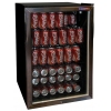 Шкаф холодильный для напитков (минибар), 128л, 1 дверь стекло, 5 полок, ножки, +4/+16С, стат.охл., черный, подсветка