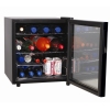 Шкаф холодильный для напитков (минибар),  46л, 1 дверь стекло, 3 полки, ножки, +4/+16С, стат.охл., черный