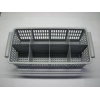 Контейнер-вставка для посудомоечных корзин, для столовых приборов, 230х500х140мм, 8 отсеков, пластик серый