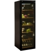 Шкаф холодильный для вина, 1 дверь стекло, 6 полок, ножки, +4/+18С, дин.охл., коричневый