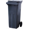 Контейнер для мусора L 55 см w 48см h 96см, 120л, пластик серый, крышка, без педали