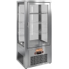 Витрина холодильная настольная, вертикальная, L0.48м, 3 полки, +4/+10С, дин.охл., нерж. сталь, 4-х стороннее остекление
