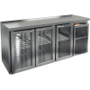 Стол холодильный, GN2/3, L1.95м, без борта, 3 двери стекло, ножки низкие, -2/+10С, нерж.сталь, дин.охл., агрегат справа, увелич.объем