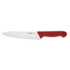 Нож поварской L 18см с широким лезвием, нерж.сталь.. Ручка из полимера красная.