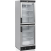 Шкаф холодильный для напитков, 372л, 2 двери стекло, 5 полок, ножки+колеса, +2/+10С, дин.охл., белый, R600a, LED