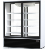 Шкаф-витрина холодильный напольный, вертикальный, L1.65м, 1500л, 4 двери-купе стекло, 10 полок, +1/+10С, дин.охл., белый, 2-х стороннее остекление, ск