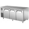 Стол холодильный, GN1/1, L1.80м, без борта, 3 двери глухие, ножки, -3/+8С, нерж.сталь, дин.охл., агрегат слева