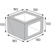 Коробка для кондитерских изделий с окном 180х180х100мм бумага белая