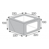 Коробка для кондитерских изделий с окном 220х220х100мм бумага белая