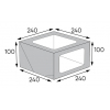 Коробка для кондитерских изделий с окном 240х240х100мм бумага белая