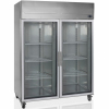 Шкаф холодильный, GN2/1, 1410л, 2 двери стекло, 6 полок, колеса, +2/+10С, дин.охл., нерж.сталь (Новое, после выставок)