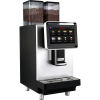 Кофемашина-суперавтомат, 1 группа, 2 кофемолки, авт. капуч., серебристая+черная, заливная/бутыль/водопровод, 2 контейнера для зерен