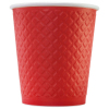 Стакан бумажный для горячих напитков двухслойный с конгревом Waffle RED 250мл