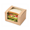 Коробка для сэндвича 125X100X70мм картон крафт