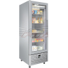 Шкаф холодильный, GN1/1,  500л, 1 дверь стекло левая, 4 полки, ножки, -2/+8С, дин.охл., нерж.сталь, агрегат нижний, LED, замок