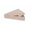 Коробка для пиццы треугольная 224х224х200X40мм картон белый/крафт