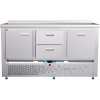 Стол холодильный ABAT СХС-70Н-02 (дверь, ящики 1/2, ящик1) с бортом