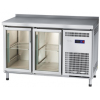 Стол холодильный ABAT СХС-70-01-СО (дверь-стекло, дверь-стекло) с бортом