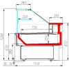 Витрина холодильная CARBOMA GC110 SV 1,5-1 (с боковинами) (0011-9006)