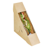 Коробка для сэндвича 125X125X40мм картон крафт