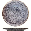 Тарелка мелкая  D 25,4см h 3см с узким/ низким бортиком Кунстверк фарфор сине-серый 