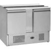 Стол холодильный саладетта, GN1/1, L1.05м, б/борта, 2 двери глухие, +2/+10С, нерж.сталь, стат.охл.+вент., агрегат нижний, гнездо 3GN1/1, раз.доска