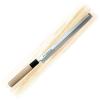 Нож для японской кухни (сашими, осьминоL 24см, рукоятка белое дерево