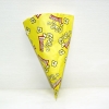 (100 шт) Пакет бумажный КОНУС для попкорна, желтый, рисунок Popcorn