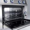 Плита газовая, 6 конфорок открытых, шкаф духовой газовый GN2/1, стенд закрытый, автоподжиг, магистральный газ