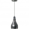 Лампа-мармит подвесная, абажур D156мм античный никель, шнур нерегулируемый белый, лампа прозрачная без покрытия